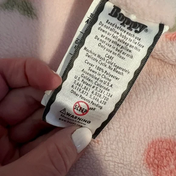 Boppy pink rose fleece cover - Picture 5 of 5